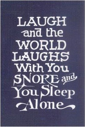 Vintage Journal Laugh in Company, Snore Alone