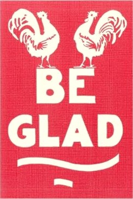 Vintage Journal Be Glad Slogan