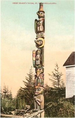 Vintage Journal Chief Shake's Totem, Ft. Wrangell, Alaska