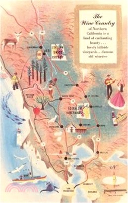 Vintage Journal Map of California Wine Country