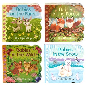 4 Pack Chunky Lift-a-Flap Baby Animals Board Books