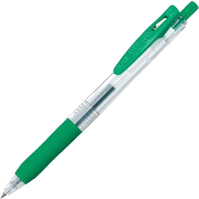 斑馬ZEBRA SARASA CLIP 環保鋼珠筆 0.4mm-綠