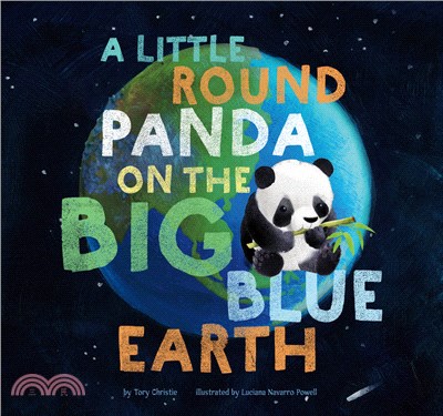 A little round panda on the big blue earth /