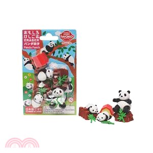 【iwako】造型橡皮擦組-熊貓家庭