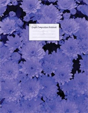 Graph Composition Notebook: Grid Paper Notebook: Large Size 8.5x11 Inches, 110 pages. Notebook Journal: Pretty Blue Flower Workbook for Preschoole