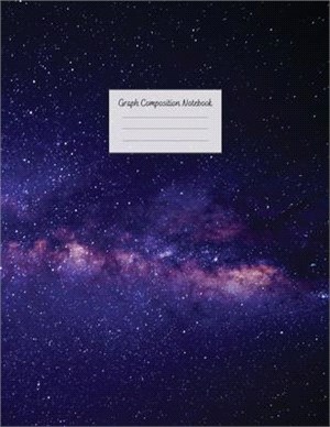 Graph Composition Notebook: Grid Paper Notebook: Large Size 8.5x11 Inches, 110 pages. Notebook Journal: Purple Blue Galaxy Workbook for Preschoole