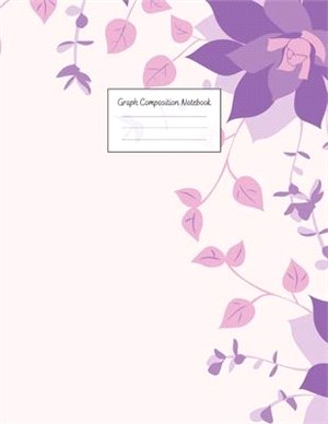 Graph Composition Notebook: Grid Paper Notebook: Large Size 8.5x11 Inches, 110 pages. Notebook Journal: Purple Pink Petals Workbook for Preschoole