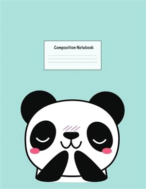 Composition Notebook: Wide Ruled Lined Paper: Large Size 8.5x11 Inches, 110 pages. Notebook Journal: Cute Panda Triangles Workbook for Presc