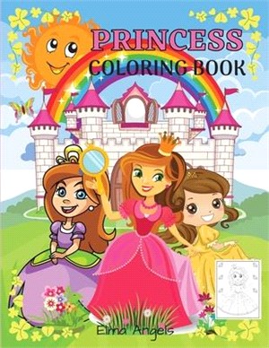 Princess Coloring Book: Amazing Gift For Kids Ages 4 - 8, Fun Coloring Book for Kids, Page Large 8.5 x 11