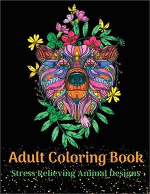 Adult Coloring Book, Stress Relieving Animal Designs