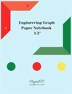 Engineering Graph Paper Notebook: 1/2 Inch Engineering Graph Paper