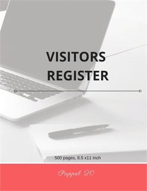 Visitors Register: 10.000 entry Visitors log book, 500 pages. 8.5x11 Inch