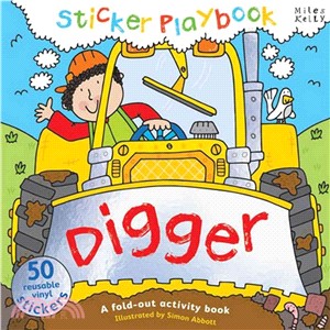 Sticker Playbook - Digger ― A Fold-out Story Activity Book for Toddlers