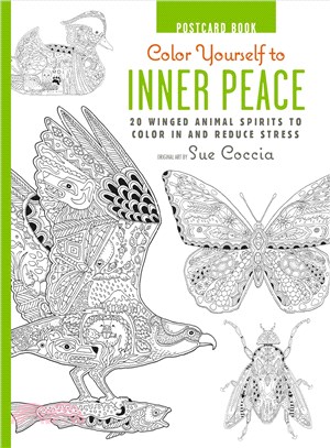 Color Yourself to Inner Peace Postcard Book ─ 20 Winged Animal Spirits to Color in and Reduce Stress