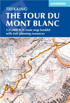 Tour du Mont Blanc Map Booklet：1:25,000 IGN route map booklet