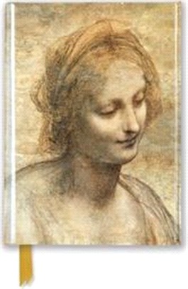 Leonardo Da Vinci - Detail of the Head of the Virgin Foiled Pocket Journal