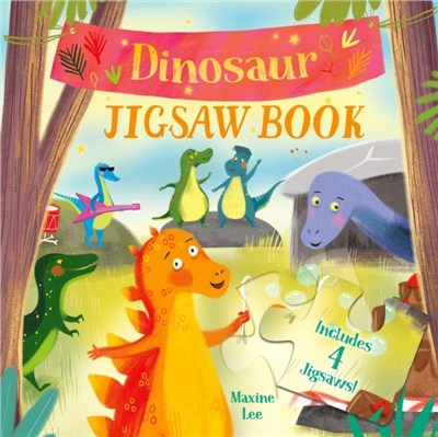 Dinosaur Jigsaw Book：Includes 4 Jigsaws!