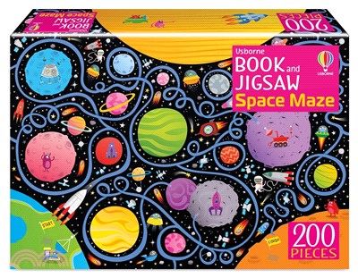 Space Maze (200片拼圖+1本迷宮書)(Usborne Book & Jigsaw)