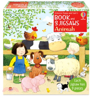 Usborne Book and Jigsaws: Poppy and Sam Animals (3款9片大拼圖+1本小書)