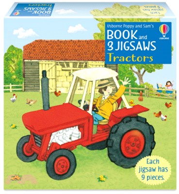 Usborne Book and Jigsaws: Poppy and Sam Tractors (3款9片大拼圖+1本小書)