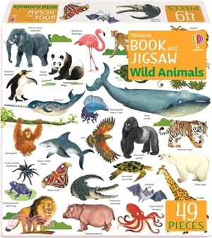 Usborne Book and Jigsaw Wild Animals (49片拼圖+1本知識小百科)