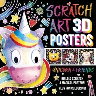 Scratch Art 3D Posters: Unicorn & Friends