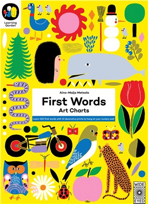 First Words ─ Art Charts: Learn 100 First Words With 12 Decorative Prints to Hang on Your Nursery Wall
