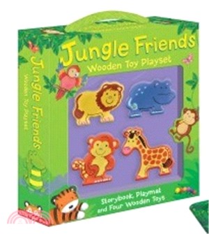 Jungle Friends (BB, Playmat & 4 Wooden Toys)