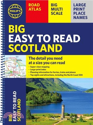 Philip's Big Easy to Read Scotland Road Atlas (Spiral A3)：All the detail you need at a size you can read