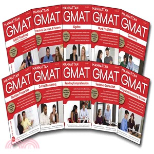Manhattan GMAT Strategy Guides ─ Gmat Roadmap, Fractions, Decimals, & Percents, Algebra, Word Problems, Geometry, Number Properties, Critical Reasoning, Reading Comprehension, Sentenc