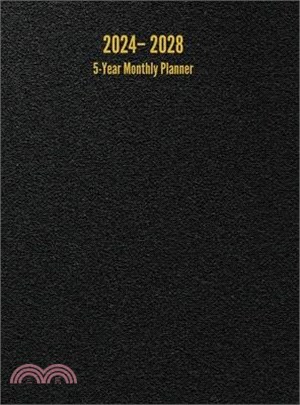 2024 - 2028 5-Year Monthly Planner: 60-Month Calendar (Black) - Large
