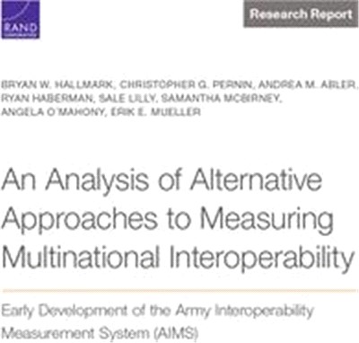 Analysis of Alternative Approaches to Measuring Multinational Interoperability: Early Development of the Army Interoperability Measurement System (Aim