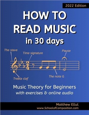 How to Read Music in 30 Days：Music Theory for Beginners - with exercises & online audio