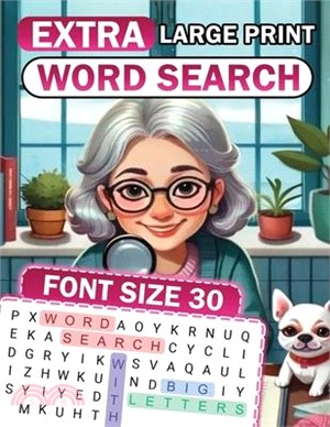 Extra Large Print Word Search: Font Size 30