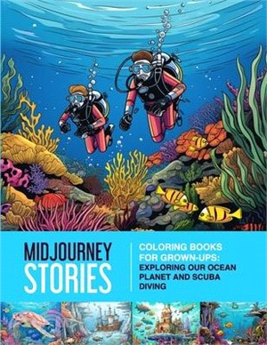 Midjourney Stories - Coloring Books for Grown-Ups: Exploring our Ocean planet and Scuba Diving