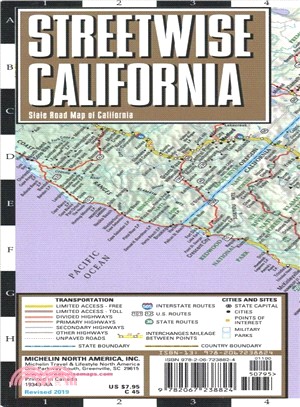 Michelin Streetwise California Map ― State Road Map of California