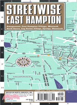 Michelin Streetwise East Hampton ― City Map of East Hampton, New York, Amagansett, East Hampton Village, Montauk, North Haven, Sag Harbor Village, Springs, Wainscott