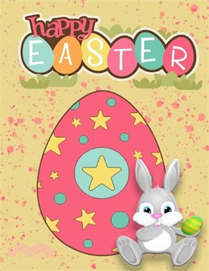 Happy Easter: Coloring Book for Kids Ages 1-4: Toddlers and Preschool, High Quality Egg Designs to Color