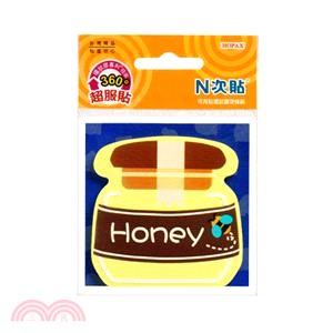 【N次貼】環狀膠螢光便條紙-黃蜂蜜罐