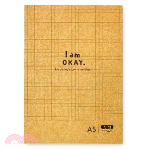 I am okay A5方眼-機能記事本-牛皮