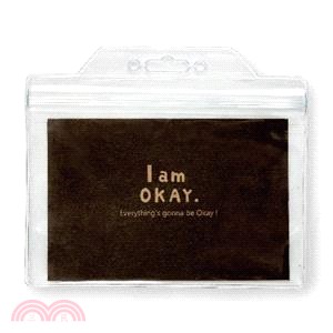 I am okay 橫式識別證袋-黑