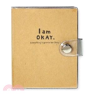 I am okay 隨身名片本-牛皮