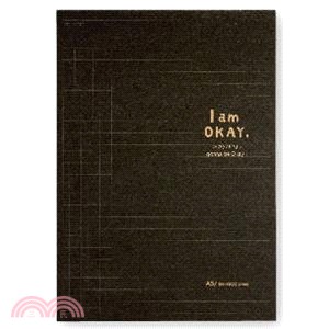 I am Okay 橫線機能記事本A5-黑