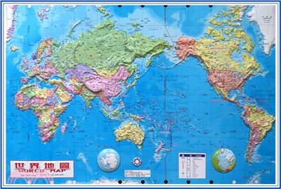 最新版世界立體地圖