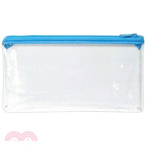 PVC透明大筆袋-藍
