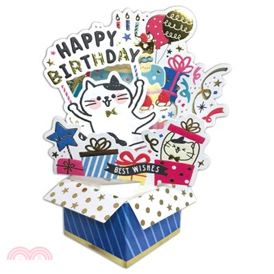 生日立體卡-盒貓