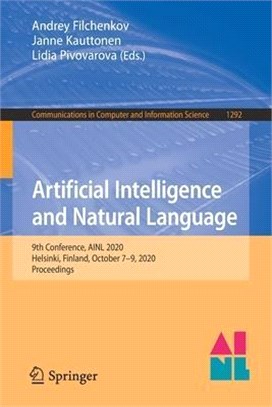 Artificial Intelligence and Natural Language: 9th Conference, Ainl 2020, Helsinki, Finland, October 7-9, 2020, Proceedings