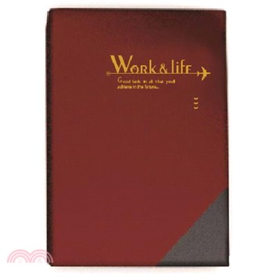 WORK&LIFE 13K膠皮筆記100入(紅)