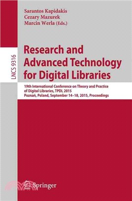 Research and Advanced Technology for Digital Libraries ― 19th International Conference on Theory and Practice of Digital Libraries, Tpdl 2015