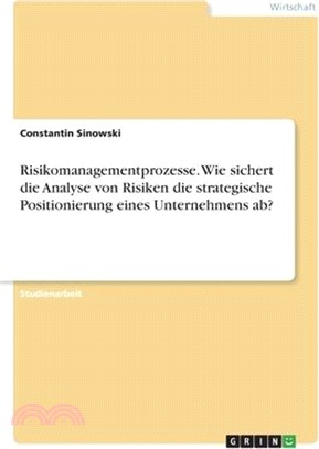 Risikomanagementprozesse. Wie sichert die Analyse von Risiken die strategische Positionierung eines Unternehmens ab?